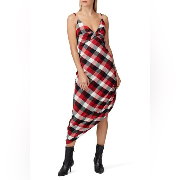Monse Plaid Twisted Dress - Picture 1 of 16